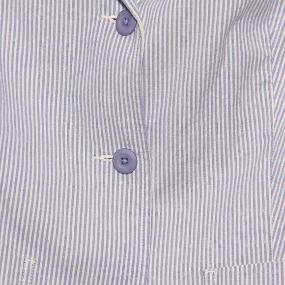 Vintage LL Bean Striped Blazer Jacket Size 12 Cotton Blend - Picture 5 of 11